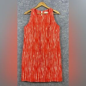 Milly Zebra Jacquard Sleeveless Racerback Mini Dress Persimmon Orange Size‎ 10